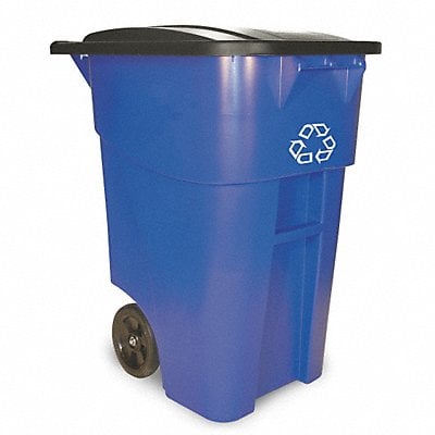 Mobile Recycling Container Blue 50 gal. MPN:FG9W2773BLUE