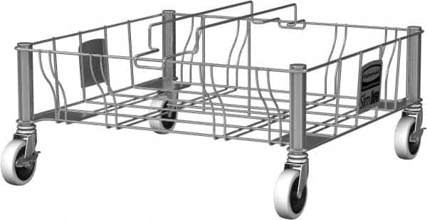 Rectangle Stainless Steel Trash Can Dolly MPN:1956191