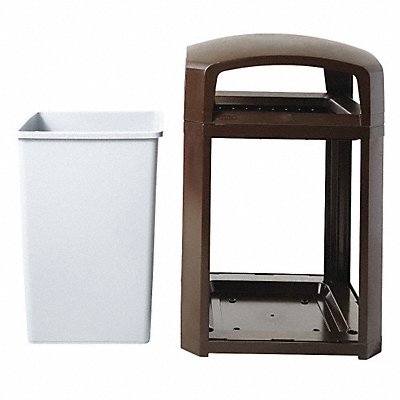 Trash Can 35 gal Sable Polycarbonate MPN:FG397000SBLE