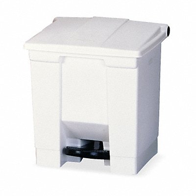 F9110 Step On Trash Can Rectangular 8 gal. MPN:FG614300WHT