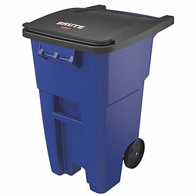 Trash Can 50 gal Blue Plastic MPN:FG9W2700BLUE