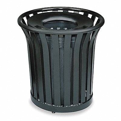 Trash Can 36 gal Black Steel MPN:FGMT32PLBK