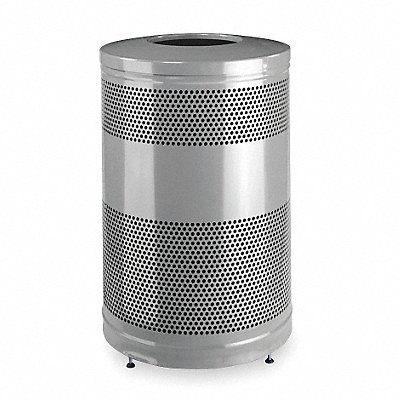 Trash Can 51 gal Silver Steel MPN:FGS55ETSMPLBK