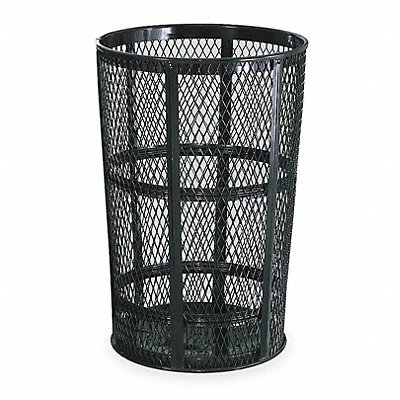 Trash Can 45 gal Black Steel MPN:FGSBR52BK