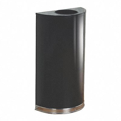 Trash Can Half Round 12 gal Black MPN:FGSO1220PLBK