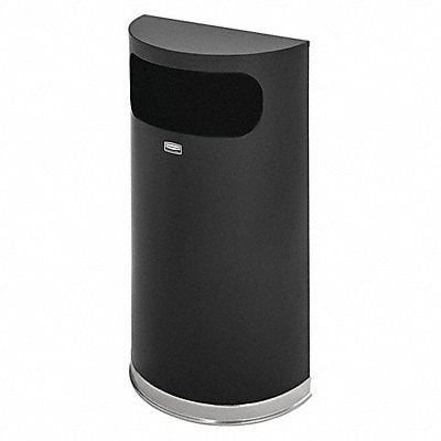 Wastebasket Half Round 9 gal Black MPN:FGSO820PLBK