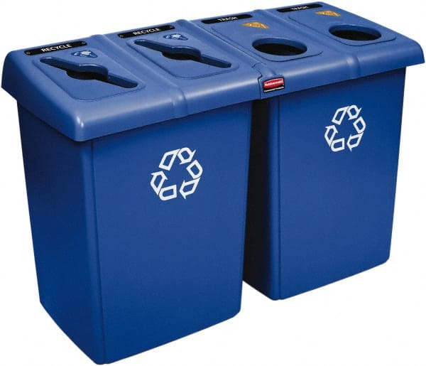 Recycling Container: 92 gal, Square, Blue MPN:1792372