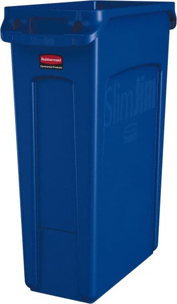 Trash Can: 23 gal, Rectangle, Blue MPN:1956185