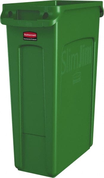 Trash Can: 23 gal, Rectangle, Green MPN:1956186