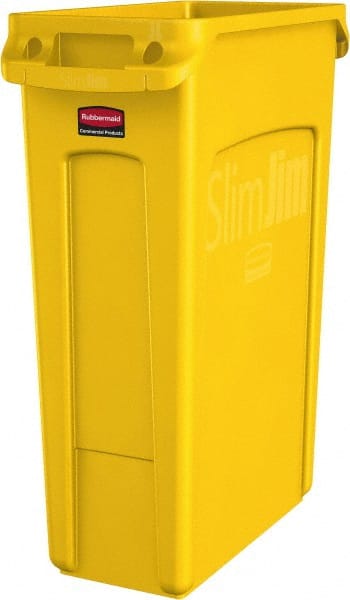 Trash Can: 23 gal, Rectangle, Yellow MPN:1956188