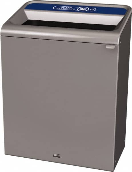 Decorative Indoor Waste Receptacle: 45 gal, Rectangle, Gray MPN:1961508