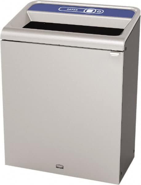 Decorative Indoor Waste Receptacle: 45 gal, Rectangle, Gray MPN:1961509