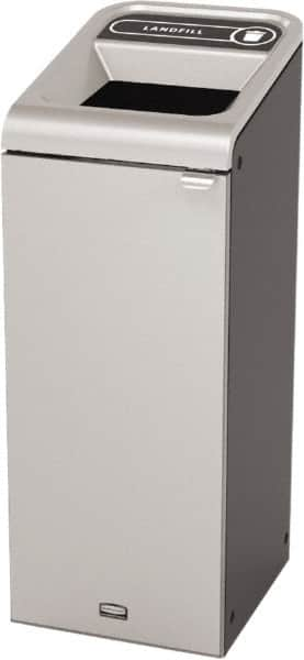 Decorative Indoor Waste Receptacle: 15 gal, Rectangle, Gray MPN:1961614