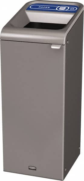 Decorative Indoor Waste Receptacle: 15 gal, Rectangle, Gray MPN:1961616