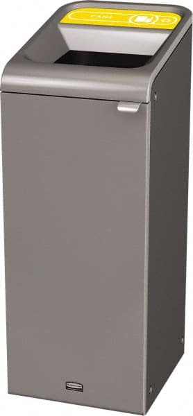 Decorative Indoor Waste Receptacle: 15 gal, Rectangle, Gray MPN:1961619