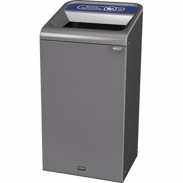 Decorative Indoor Waste Receptacle: 23 gal, Rectangle, Gray MPN:1961622