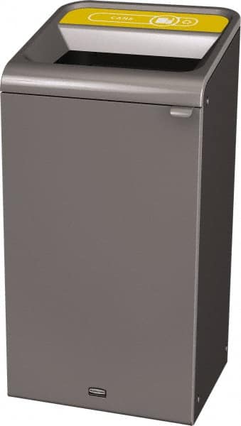 Decorative Indoor Waste Receptacle: 23 gal, Rectangle, Gray MPN:1961626