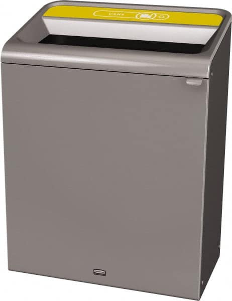 Decorative Indoor Waste Receptacle: 45 gal, Rectangle, Gray MPN:1961682