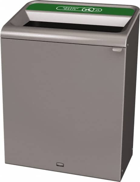 Decorative Indoor Waste Receptacle: 45 gal, Rectangle, Gray MPN:1961683