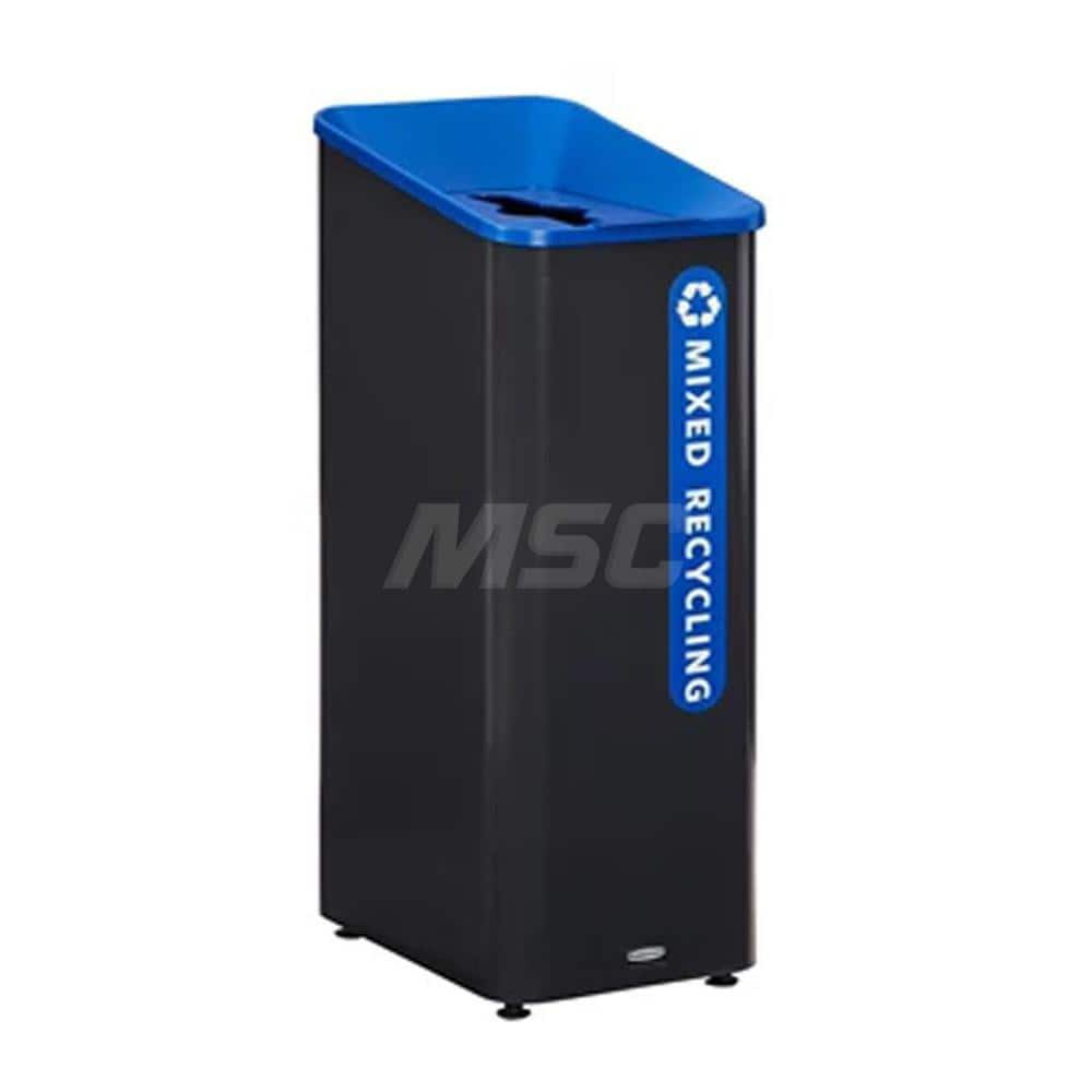 Recycling Container: 23 gal, Square, Black & Blue MPN:2078980