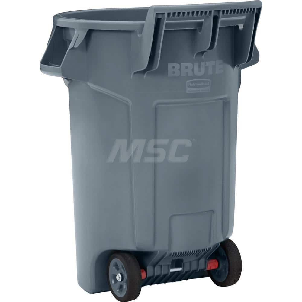 Vented Wheeled BRUTE Trash Container, 44 Gal, Gray MPN:2131929