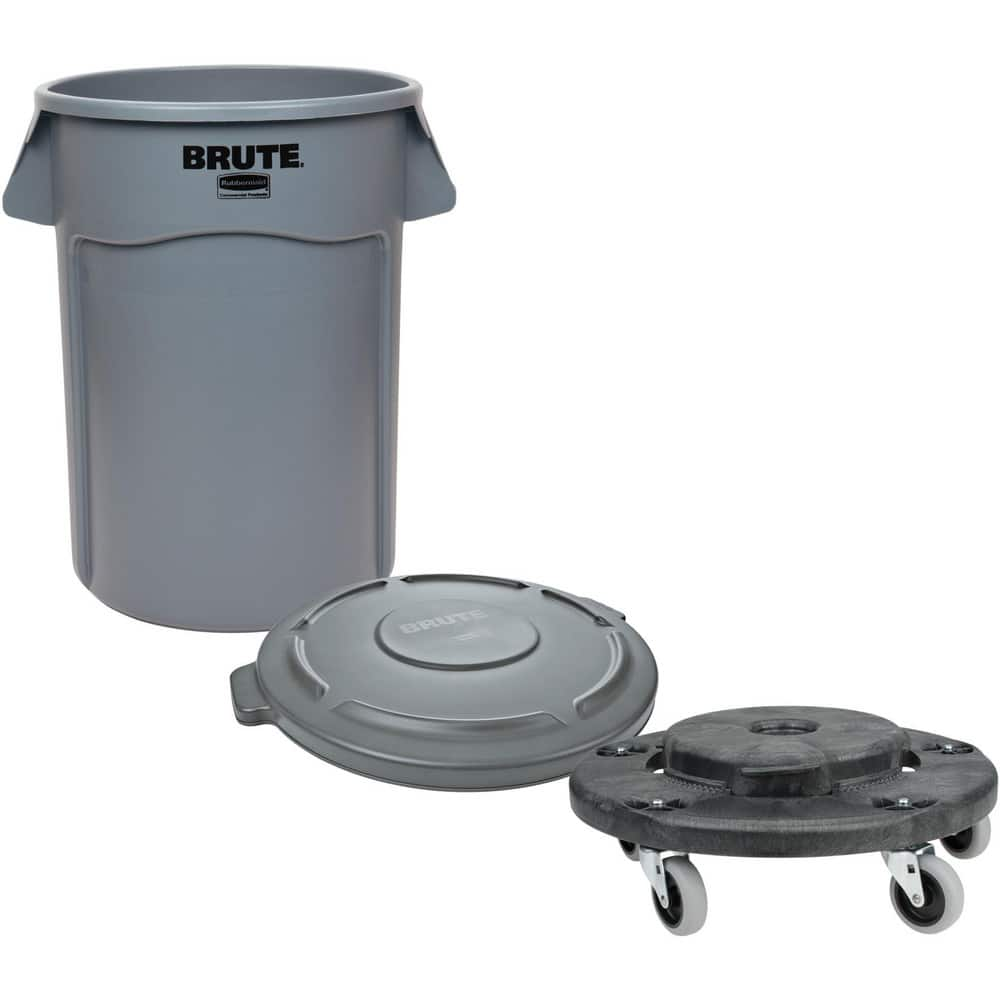 Trash Can: 44 gal, Round, Gray MPN:8809712/0979354