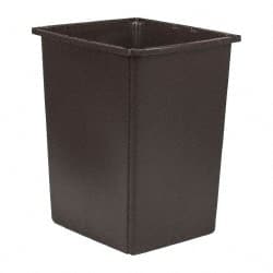 Trash Can: 56 gal, Rectangle, Brown MPN:FG256B00BRN