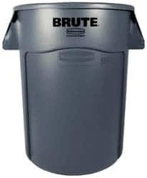 Trash Can: 10 gal, Round, Gray MPN:FG261000GRAY