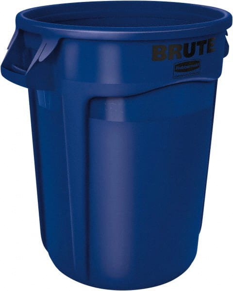 Trash Can: 32 gal, Round, Blue MPN:fg263200blue