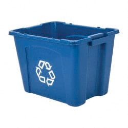 Recycling Container: 14 gal, Rectangle, Blue MPN:FG571473BLUE