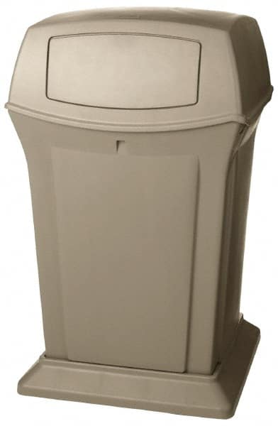 Trash Can: 45 gal, Square, Beige MPN:FG917188BEIG