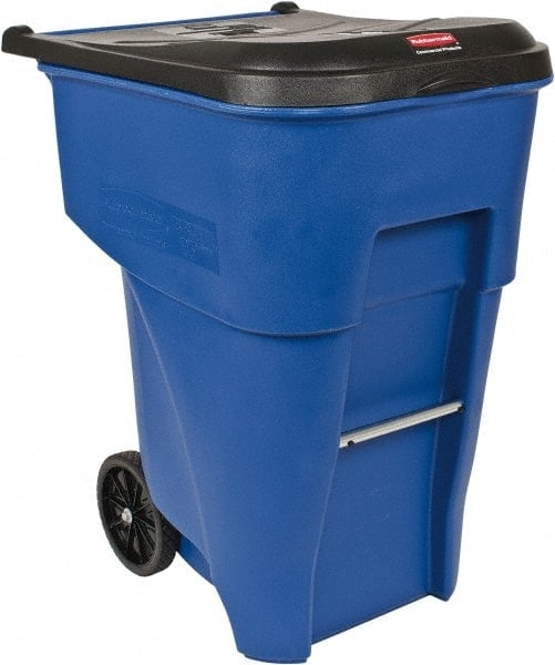 Rollout Recycling Container/Trash Can: 95 gal, Rectangle, Blue MPN:FG9W2273BLUE