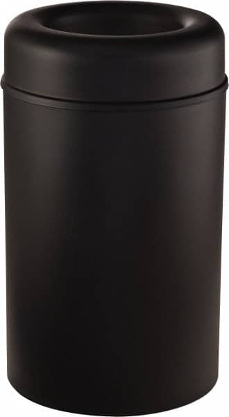 Decorative Trash Can: 30 gal, Round, Black MPN:FGAOT30BKPL