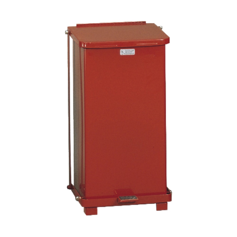 United Receptacle Defenders Steel Step Can, 12 Gallons, 23in x 12in x 12in, Red MPN:ST12EPLRD