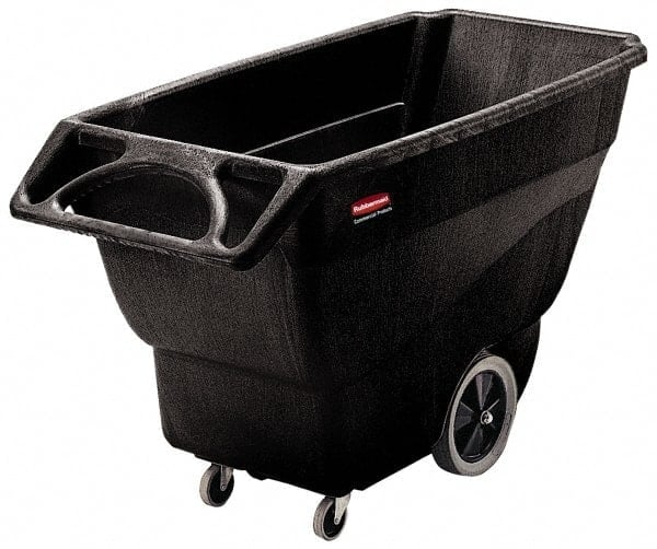 Tilt Dump Truck/Trash Cart/Garbage Collection/Recycling, 600 lbs 3/4 Cubic Yard Heavy Load Capacity with Wheels, Trash Recycling Cart, Black, Office/Warehouse/Facility Management MPN:FG101100BLA