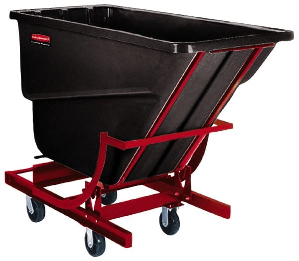 Polyethylene Basket Truck: 1/2 cu yd, 750 lb Capacity, 47-3/4