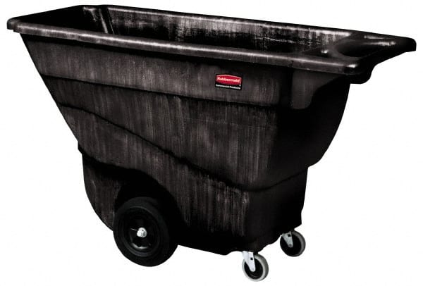 Tilt Dump Truck/Trash Cart/Garbage Collection/Recycling, 450 lbs 1/2 Cubic Yard Heavy Load Capacity with Wheels, Black MPN:FG9T1300BLA