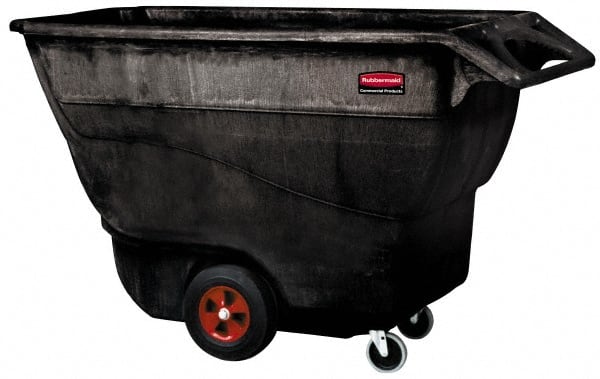 Tilt Dump Truck/Trash Cart/Garbage Collection/Recycling, 1250 lbs 1 Cubic Yard Heavy Load Capacity with Wheels, Trash Recycling Cart, Black,Office/Warehouse/Facility Management MPN:FG9T1500BLA