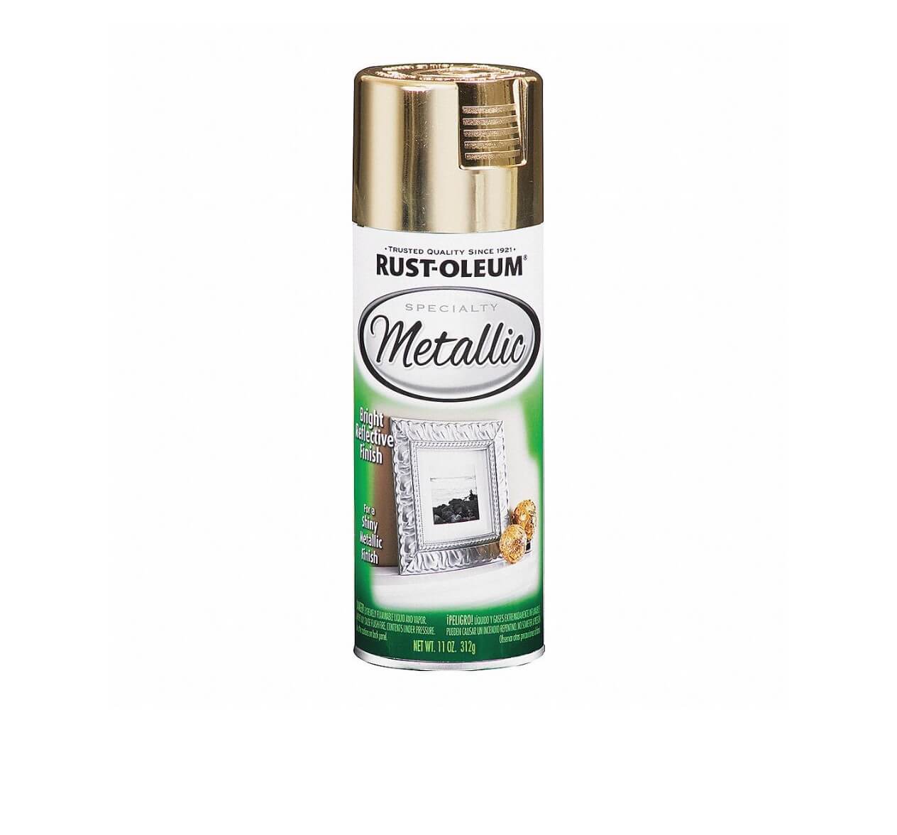 Metallic Spray Paint: Gold, 11 oz Net Wt, Metallic, 1910830