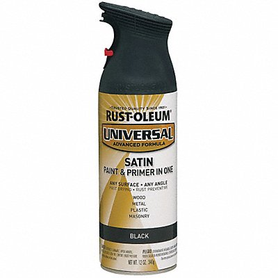 Spray Paint Black Satin 12 oz. MPN:245197