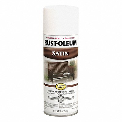 Spray Paint Satin 12 oz Solvent MPN:7791830