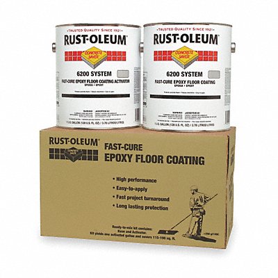 H7196 Floor Coating Kit 6200 Silver Gray 1 gal MPN:251763