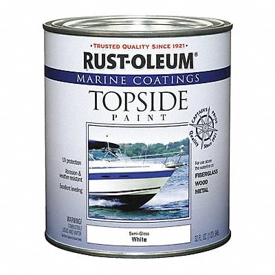 Topside Paint 1 qt White Alkyd MPN:207000