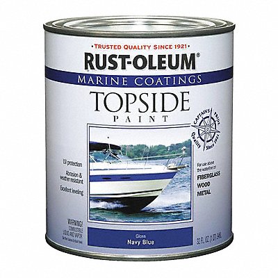 Topside Paint 1 qt Navy Blue Alkyd MPN:207002