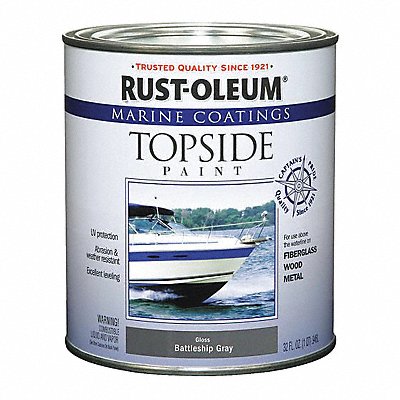 Topside Paint 1 qt Battleship Gray Alkyd MPN:207005