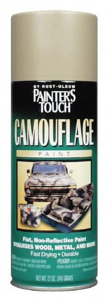 Acrylic Coating Spray Paint: Khaki, Flat, 16 oz MPN:279177