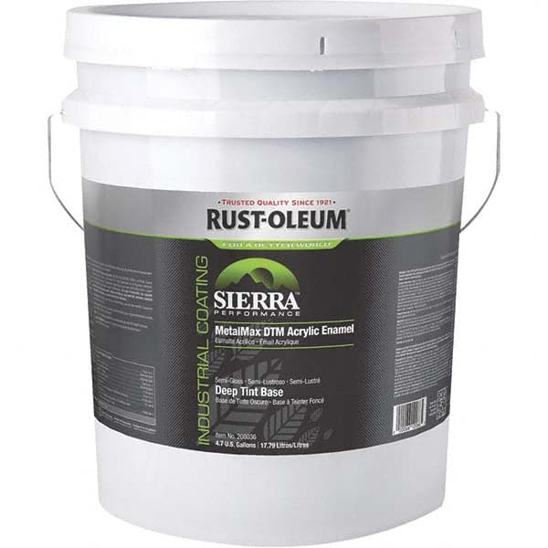 Industrial Enamel Paint: 50 gal, Semi-Gloss, Deep Base MPN:208036