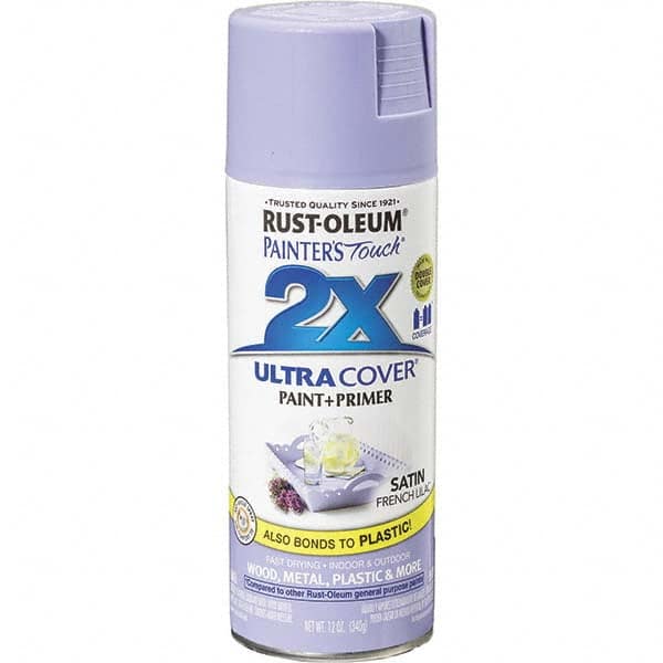 Enamel Spray Paint: French Lilac, Satin, 12 oz MPN:334068