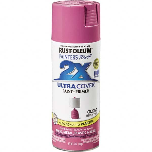 Enamel Spray Paint: Berry Pink, Gloss, 13 oz MPN:334025