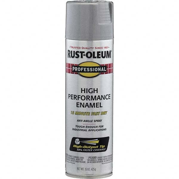 Rustproof Enamel Spray Paint: Aluminum, Gloss, 15 oz MPN:7515838